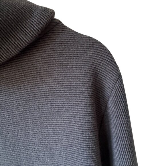 Varley Vine Half Zip Pullover Sweatshirt Sz Md Ribbed Gold Hardware Shawl Collar - Picture 10 of 16